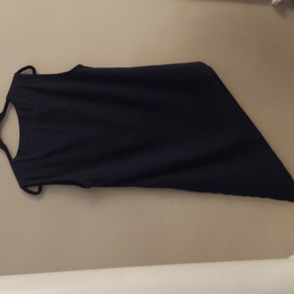 LOMA.WHALE Navy Sleeveless Asymmetrical Pullover Top - Picture 7 of 7